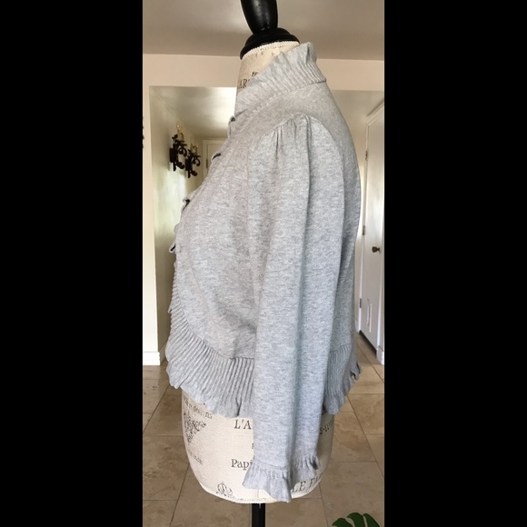 INC INTERNATIONAL CONCEPTS Elongated Bolero-like Light Gray Sweater OSFM Tag: XL - Picture 3 of 7